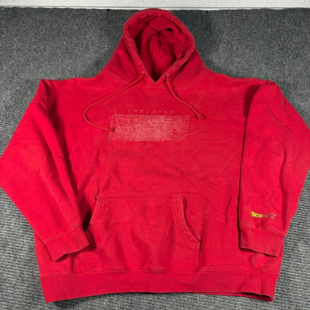 Primitive Dragon Ball Z Hoodie Mens 2XL Red Good Graphic Pullover Skate